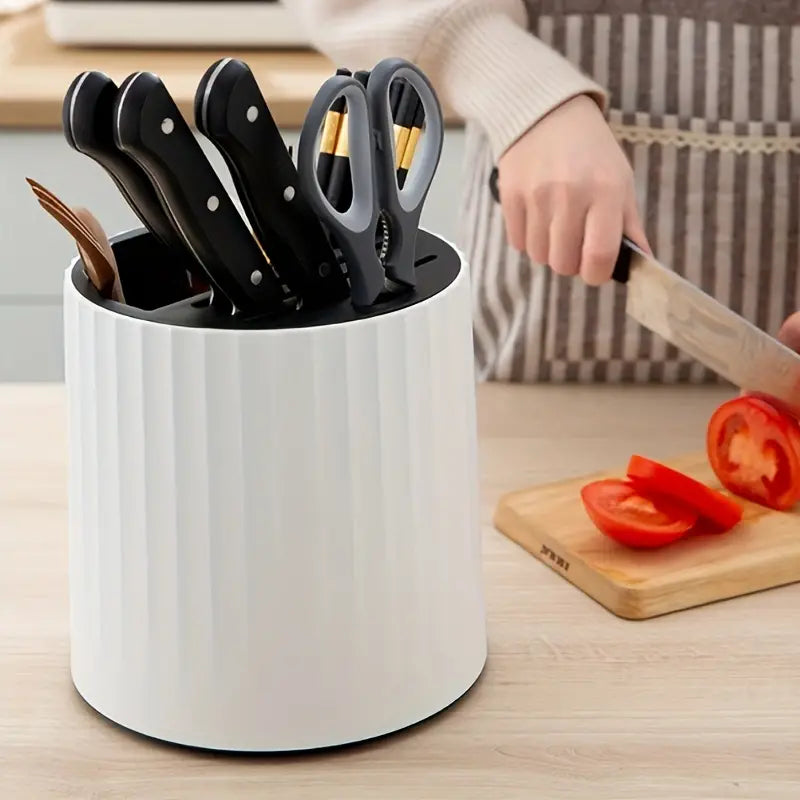 Rotating Knife Rack and Kitchen Storage Organizer